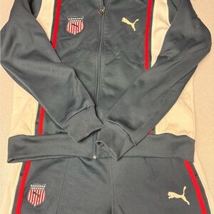 Puma USA Special Edition Sweatsuit - Jacket is Large / Pants are XL.
